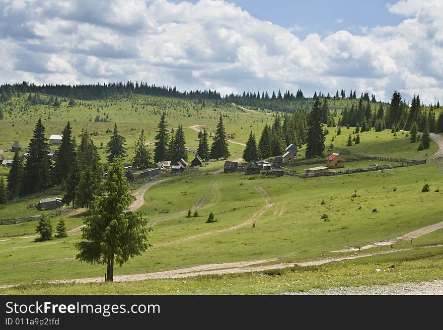 Rural landscape in Apuseni Mountains ,Transylavnai,Romania.