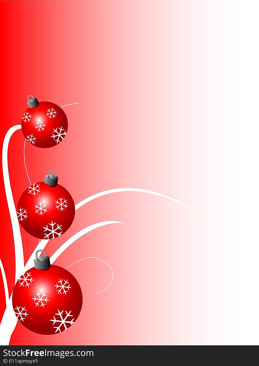 Red christmas background, vector illustration