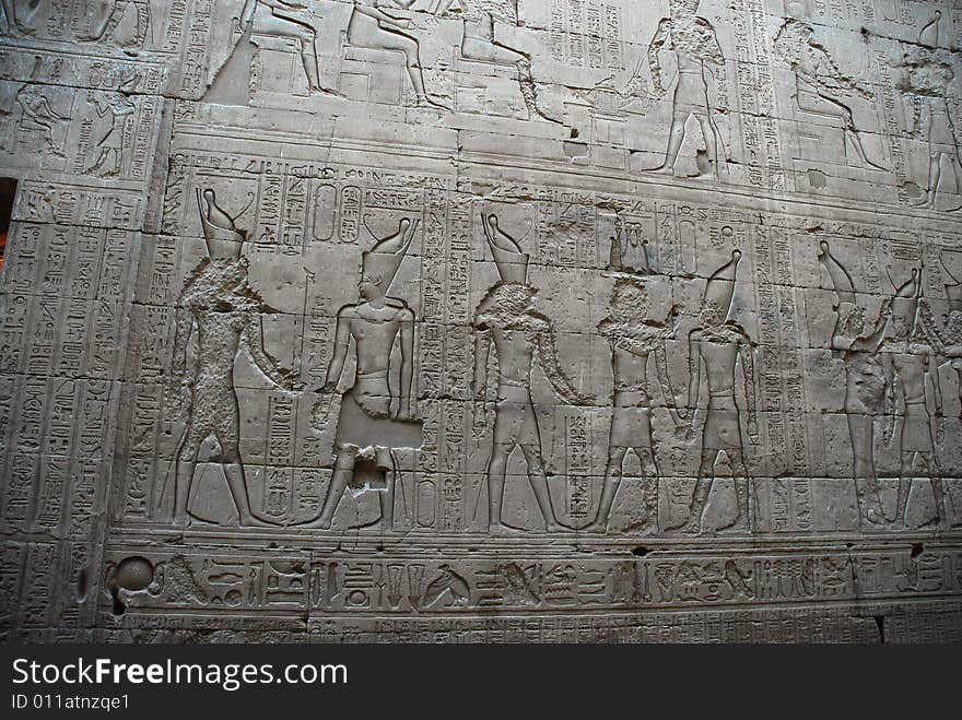 A photo of ancient egyptian script in Luxor