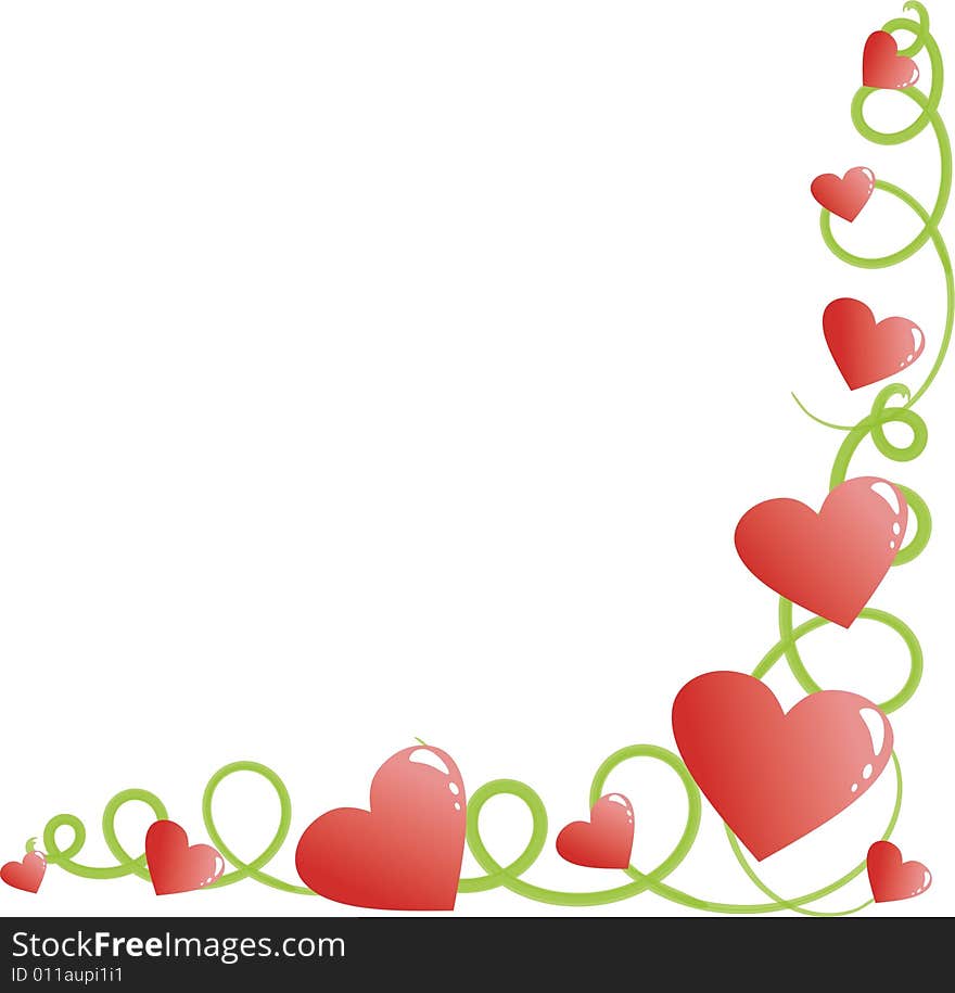 Illustration of background with hearts