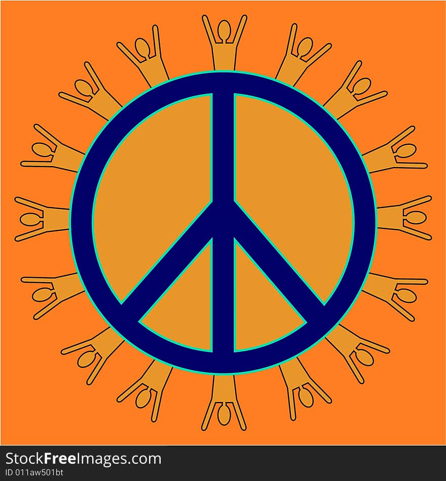 Orange Peaceful People