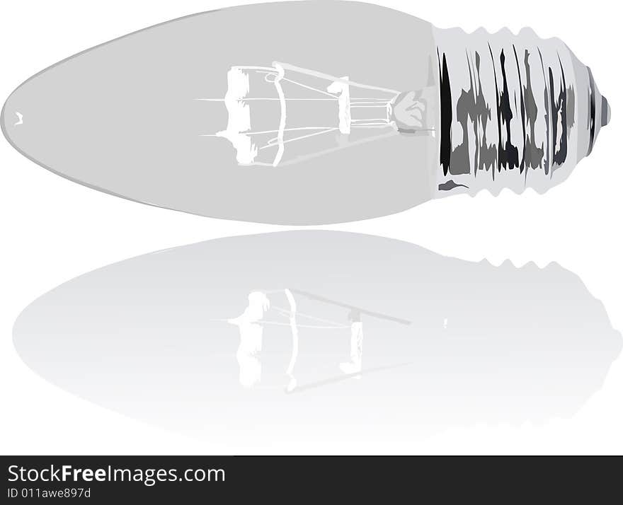 Lamp and its reflection illustration