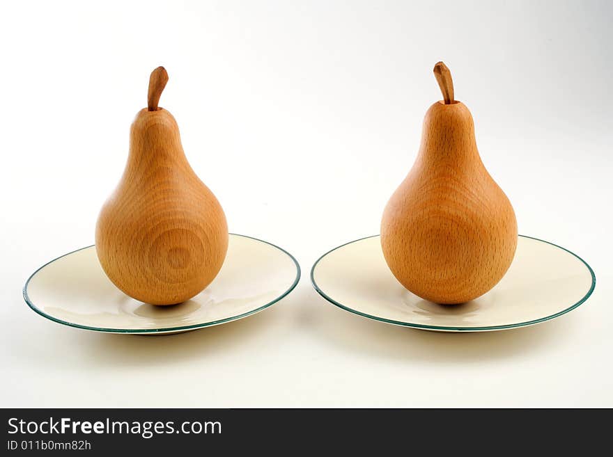 Wooden pears