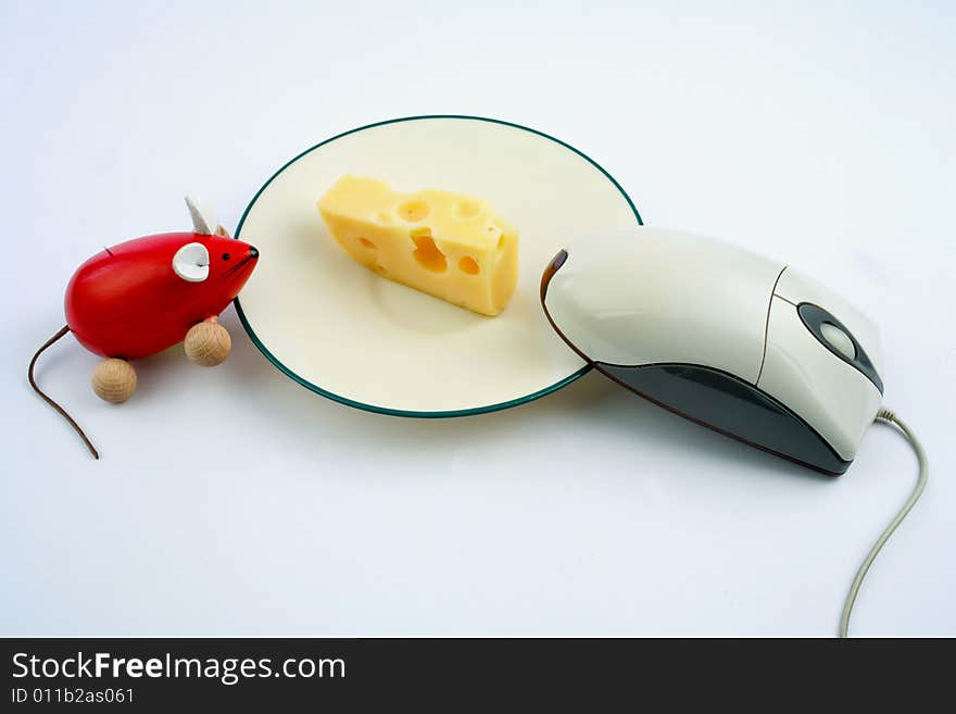 Two mice and cheese