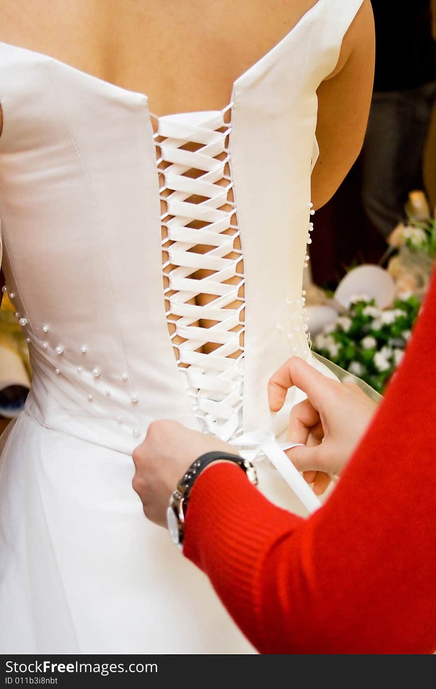 Wedding dress corset