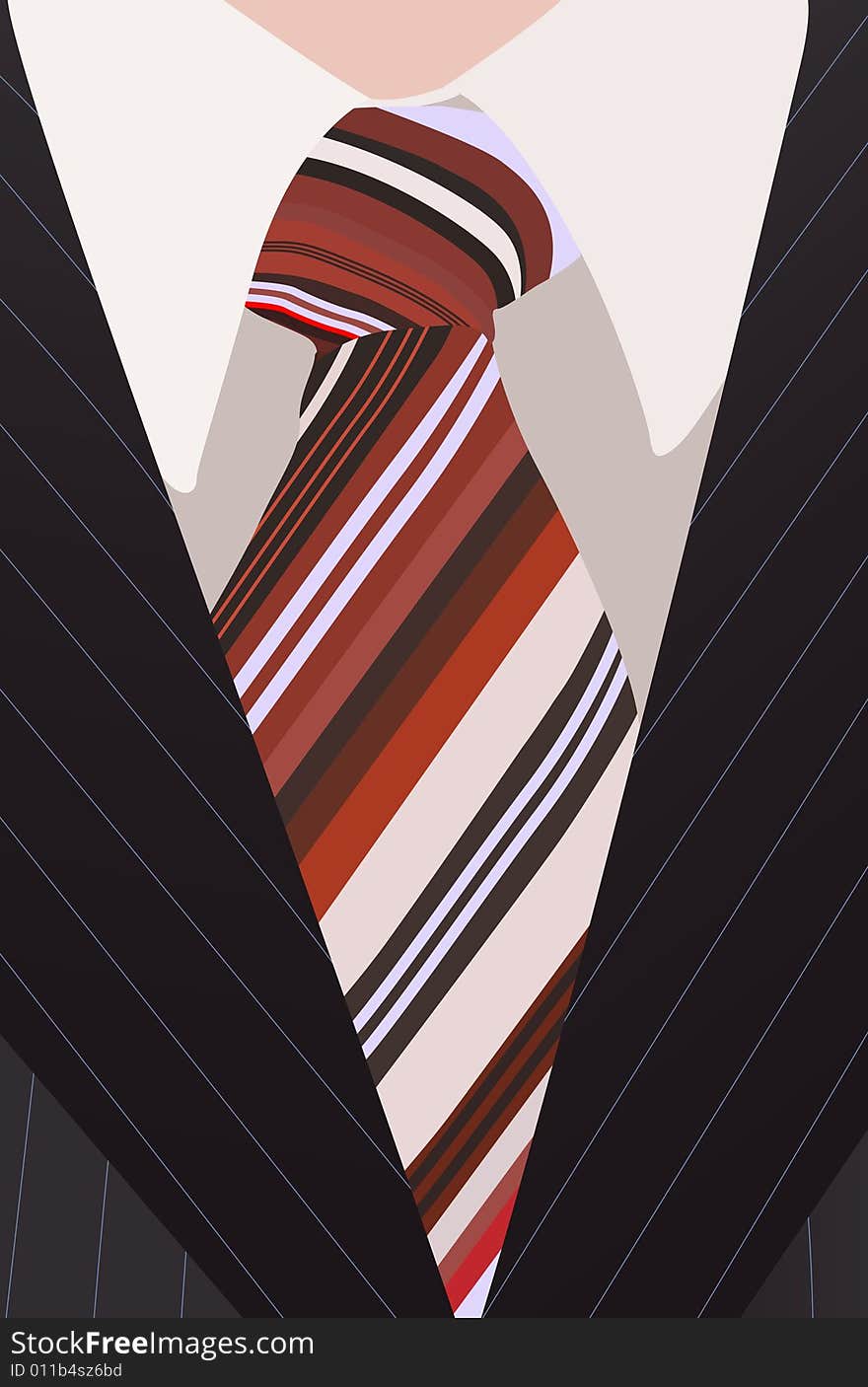 Business man in dark suit illustration