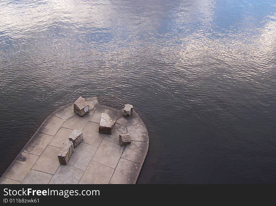 The view from one of the Prague´s bridges