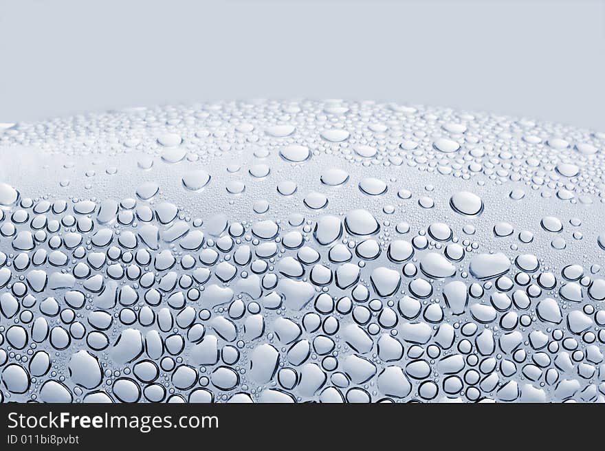 Water bubbles background blue tint