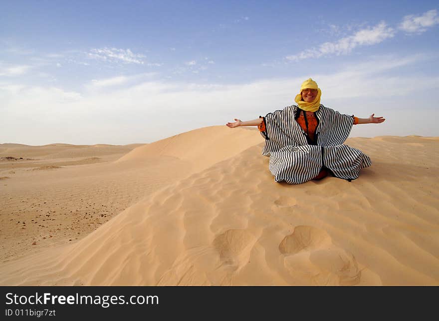 Women  in desert