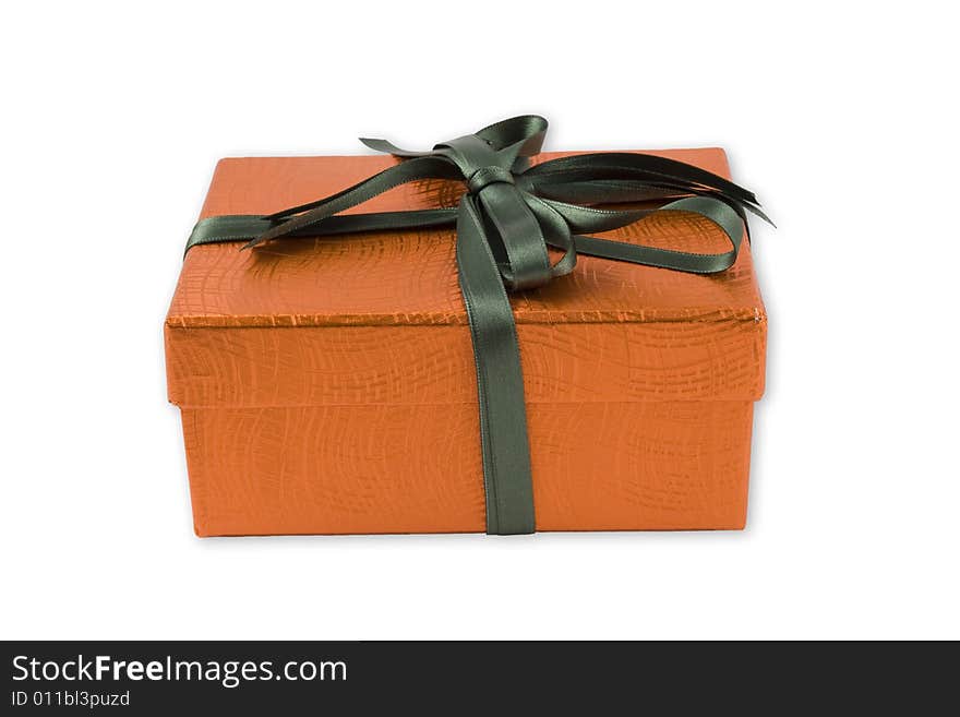 An isolated box with a gift inside, suggestion of gift, surprise, celebration and so on. An isolated box with a gift inside, suggestion of gift, surprise, celebration and so on