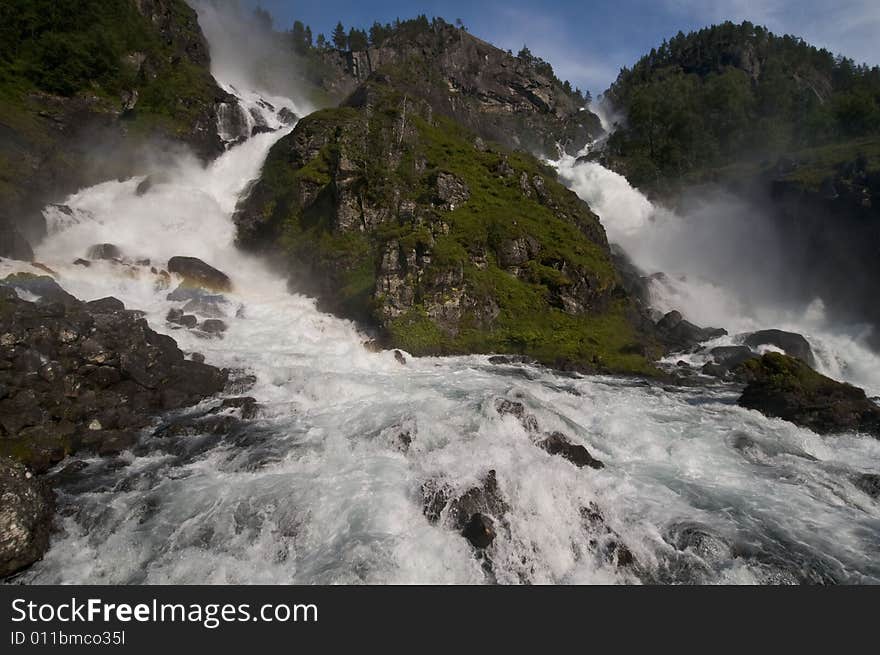 Double waterfall