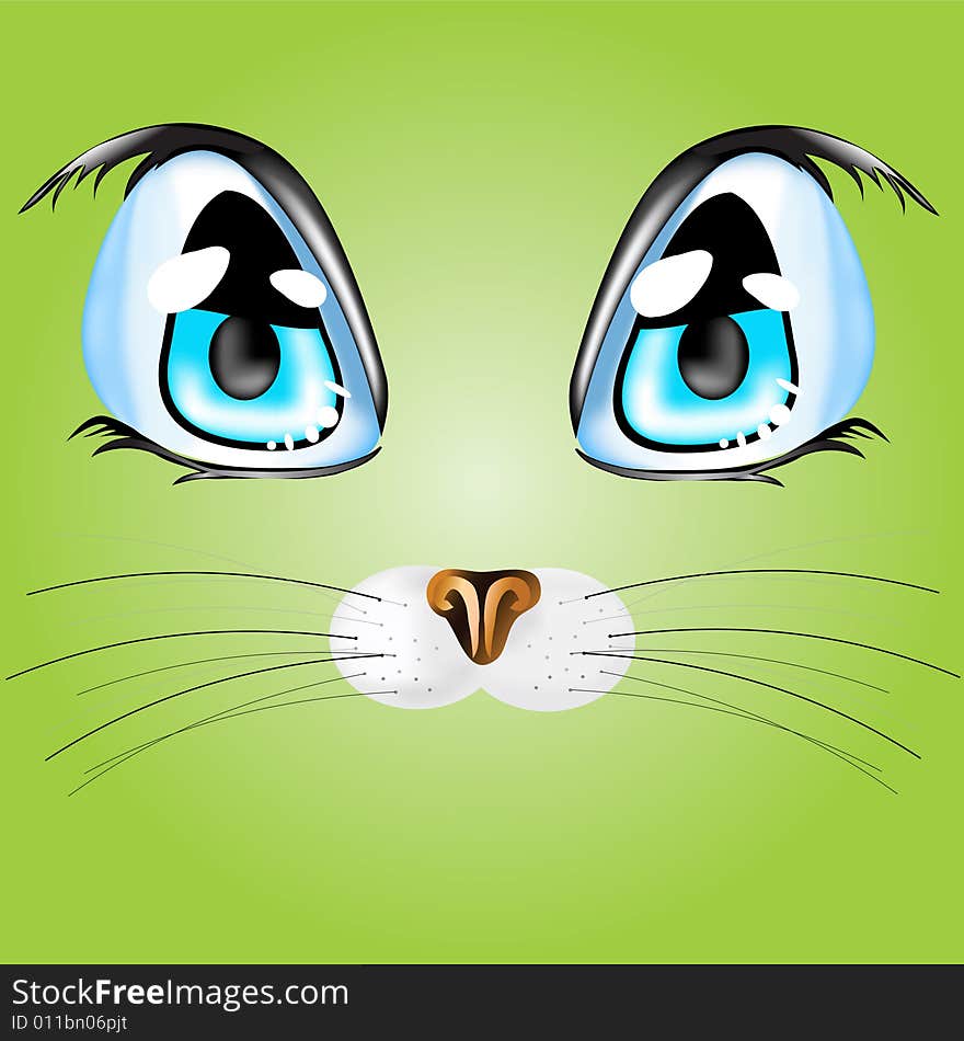 Vector illustration with cat`s eyes