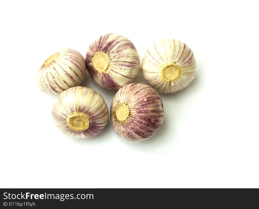 Garlic isolated on white