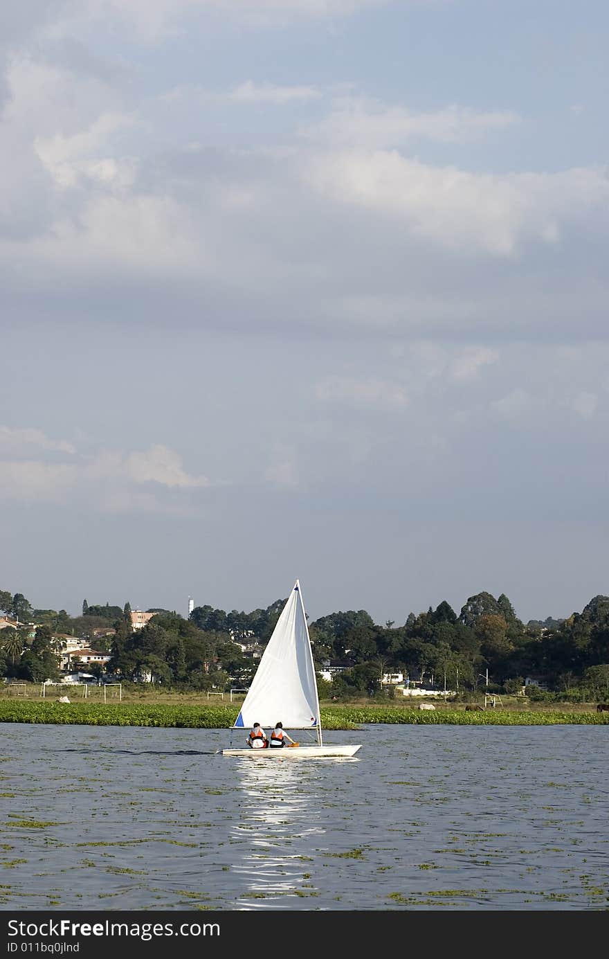 Couple Sailing - Vertical