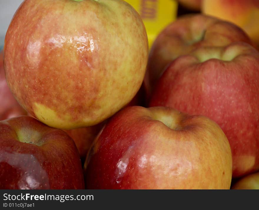 Juicy apples on the market