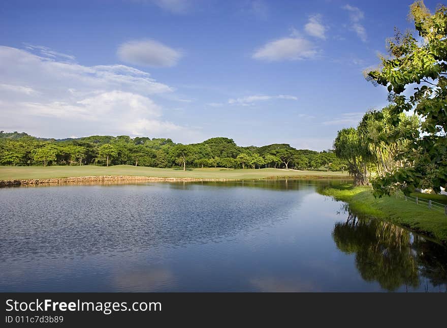 Lake In Golf Course