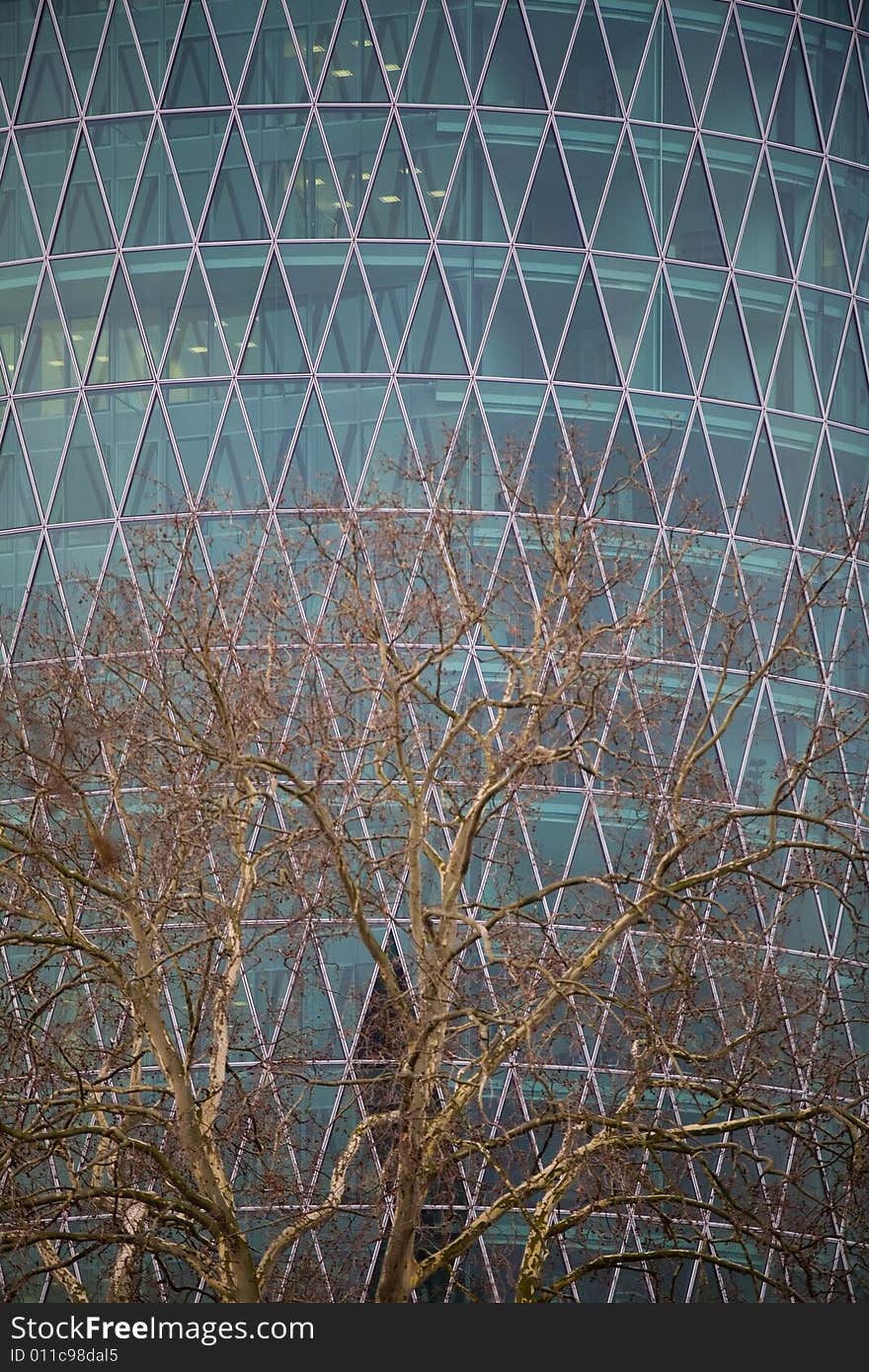 Detail of modern building in Frankfurt