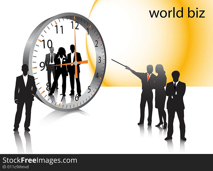 Illustration of business people.... world biz