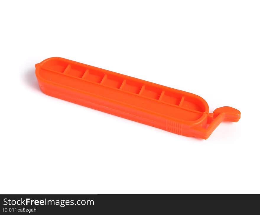 Orange Clip for food Bags  in various colors on white background