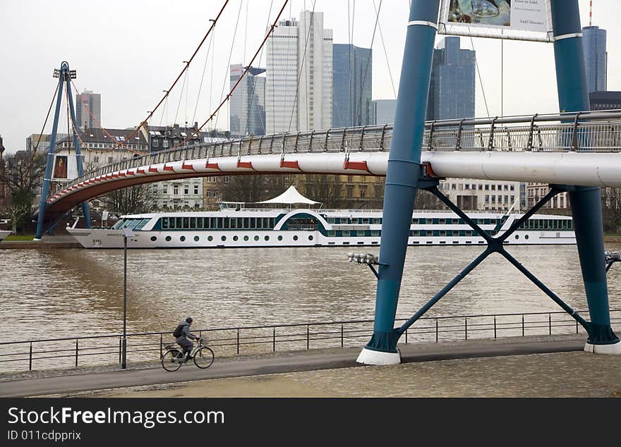 Cityscape of Frankfurt the business center of Germany