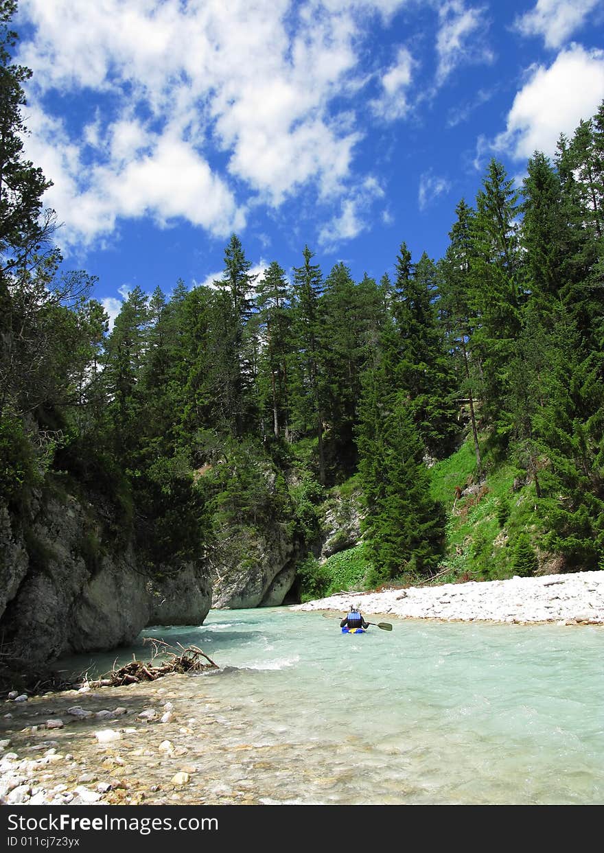 River isar at the beginning