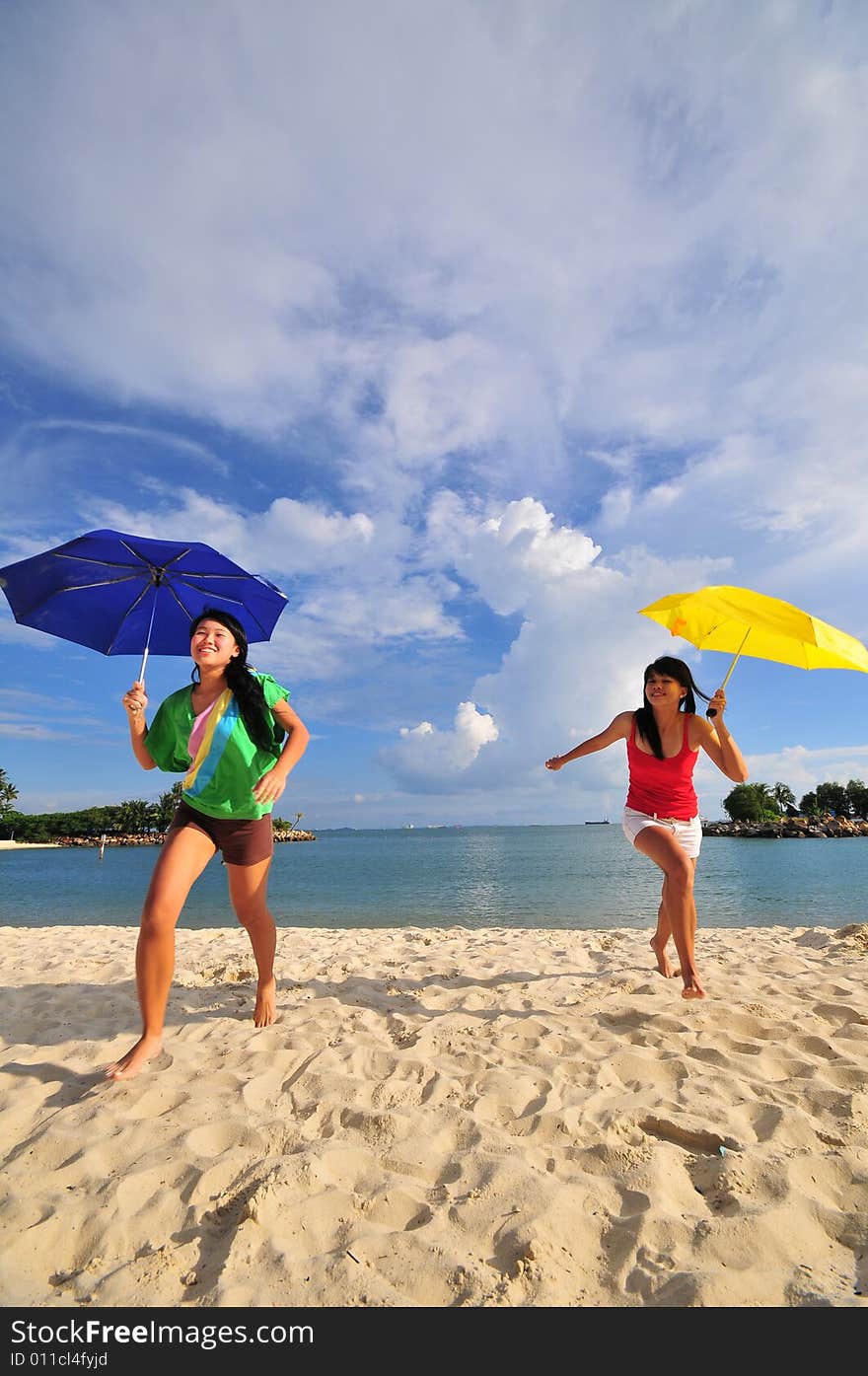 Smiling faces at the beach. Smiling faces at the beach.