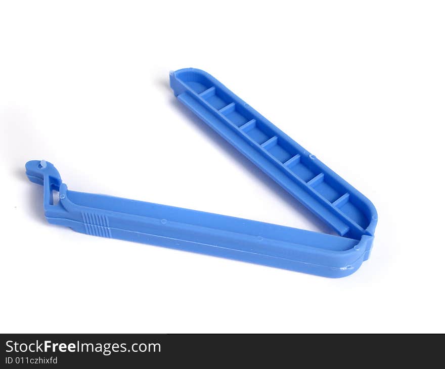 Blue Clip for food Bags  in various colors on white background