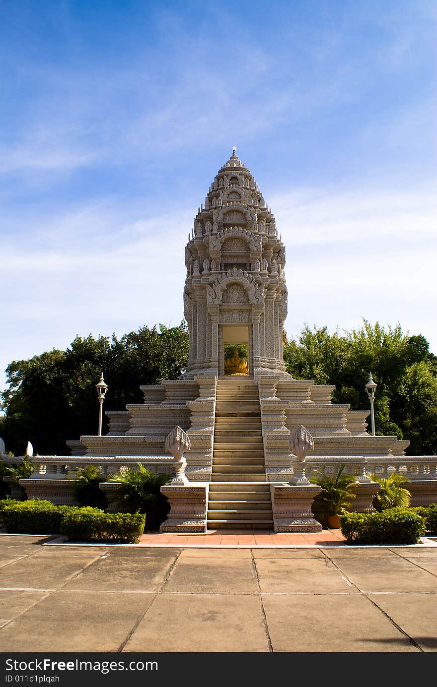 A nice temple in royal palace in cambodia