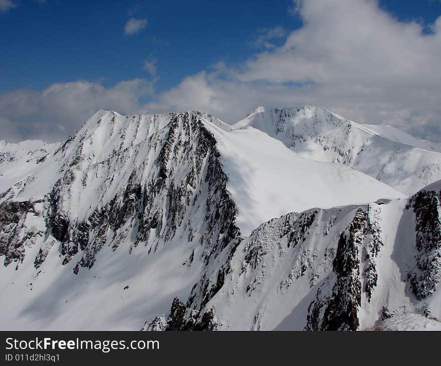 Sunny ridges in Fagaras Mountains. Sunny ridges in Fagaras Mountains