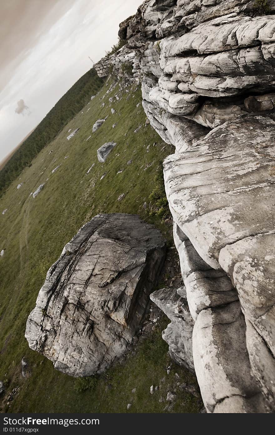 Old weathered mountains in center of Russia. Old weathered mountains in center of Russia