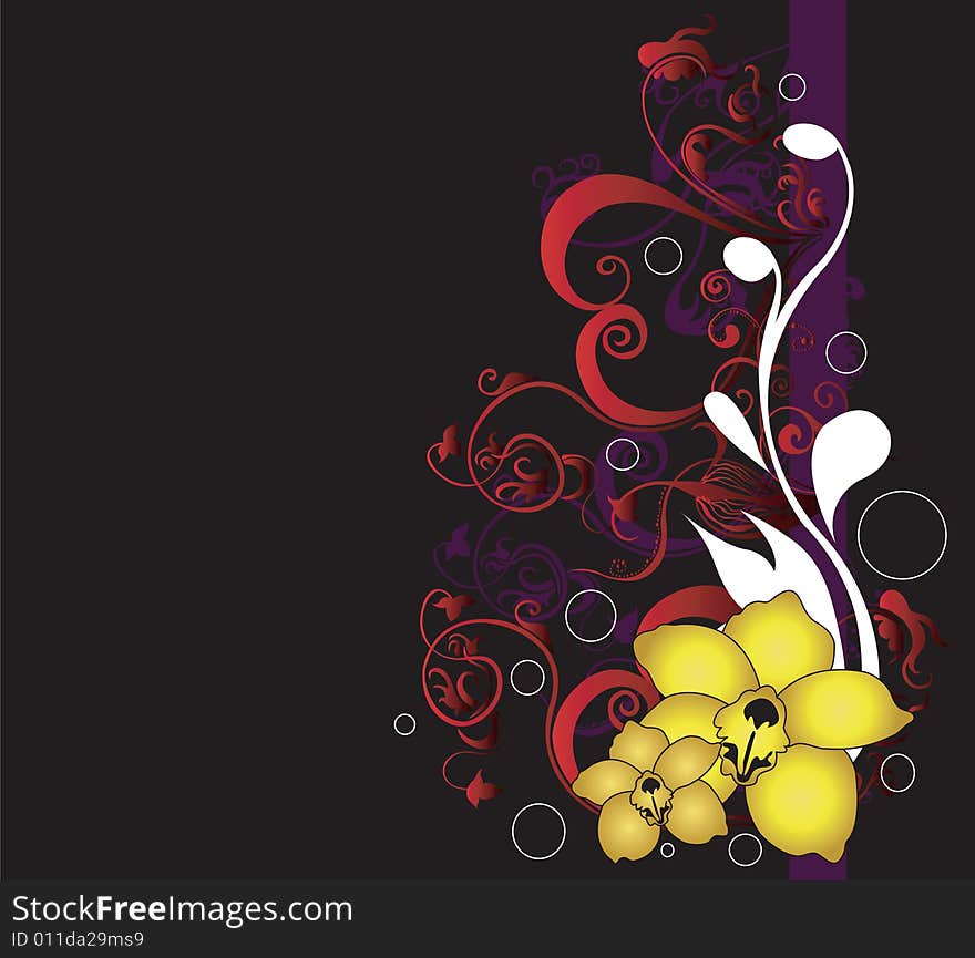 Illustration of a floral background