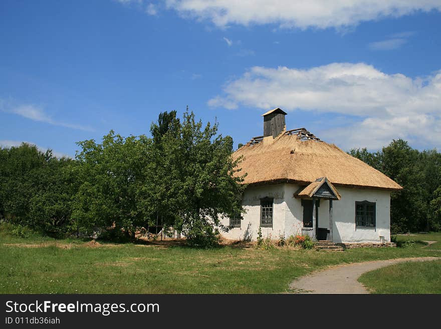 The ancient house worth in a museum open-air