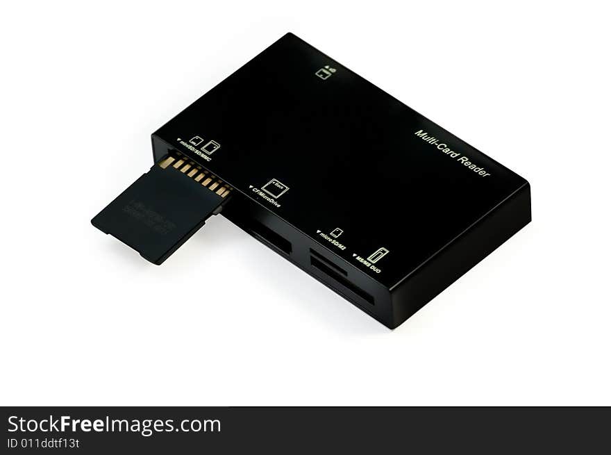 USB multi card reader with flash card