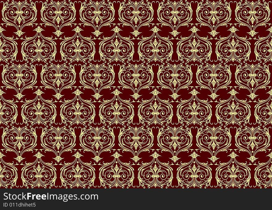 Old fashioned seamless ornamental vector background. Old fashioned seamless ornamental vector background