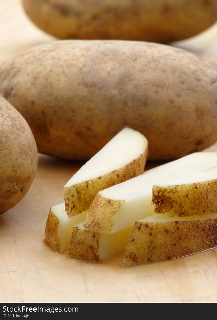 Fresh cut potatoes