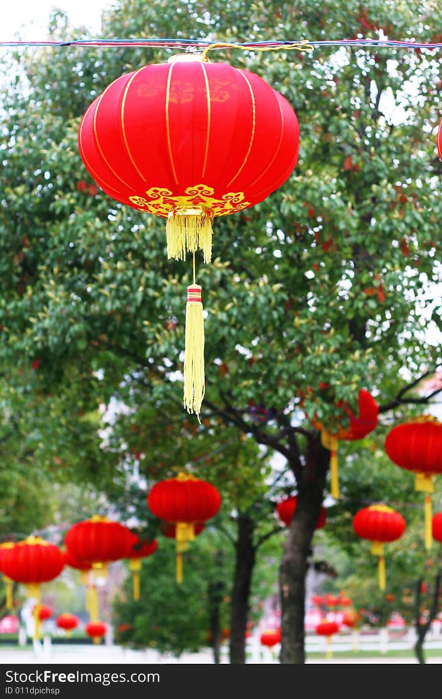 Red lantern in Chinese's holiday. Red lantern in Chinese's holiday