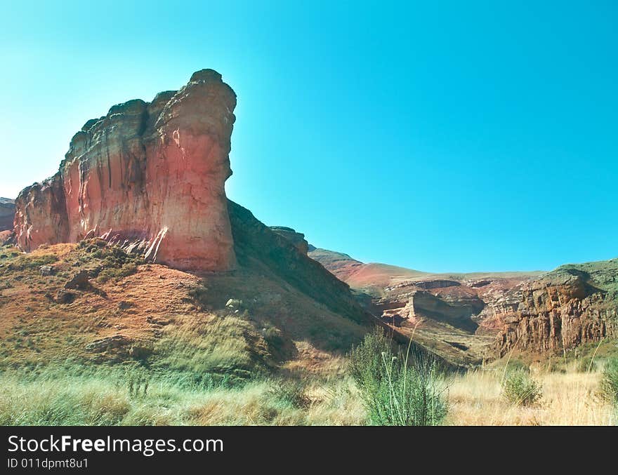 Escarpment on Mountain with sandstone