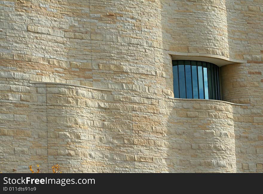 Abstract window of textured facade of building in Washington DC