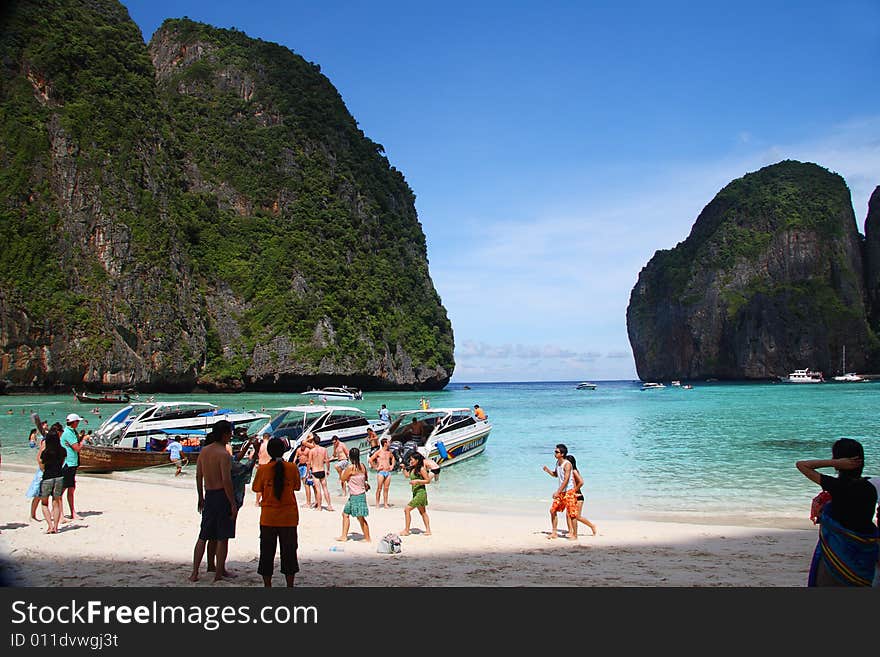 Pure beach on island Phi Phi