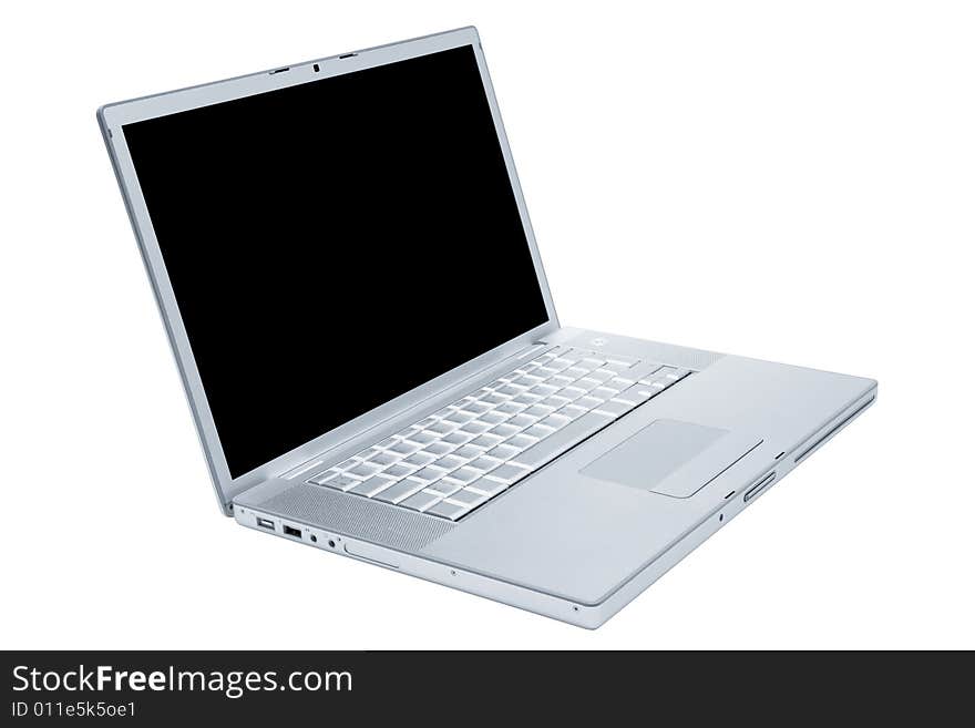 Modern and stylish laptop on a white background