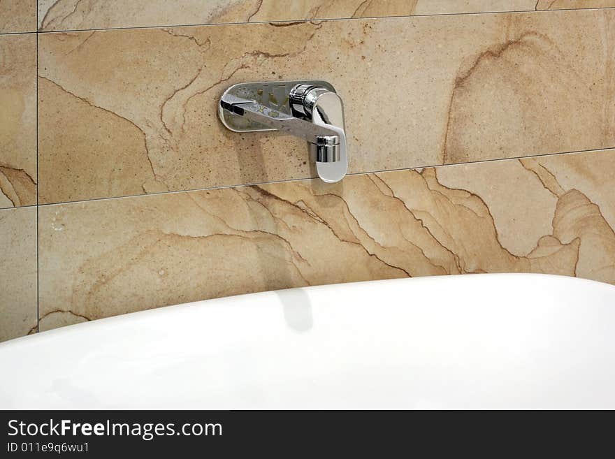 Marble sink detail