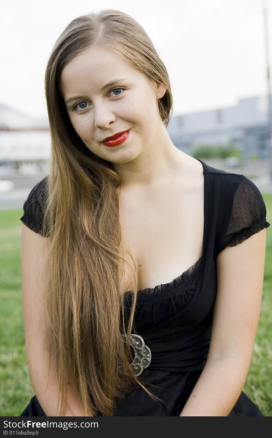 Portrait of beautiful girl outdoor