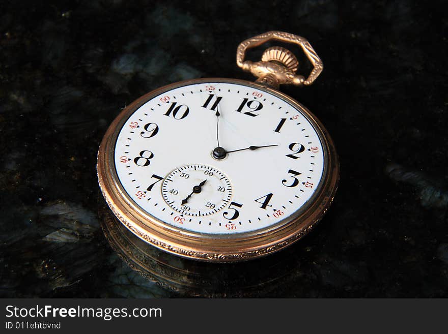 Vintage gold pocket watch made in 1917