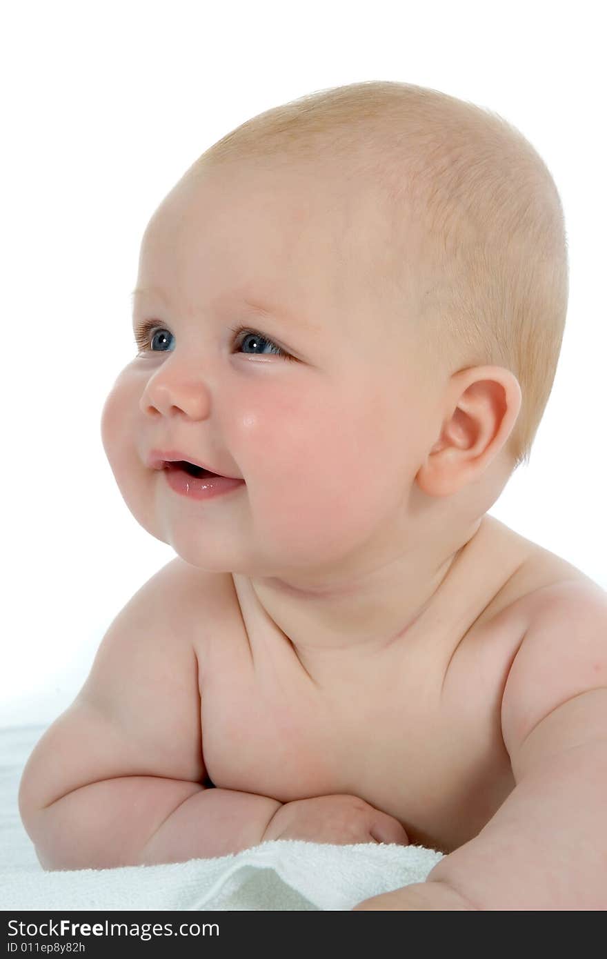 Little Baby on white background