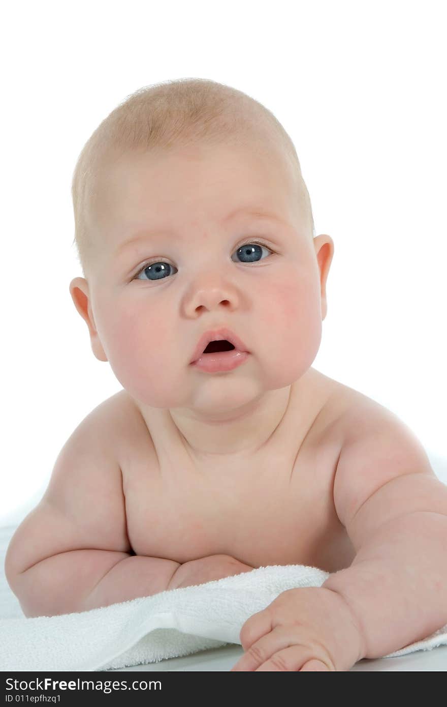 Little Baby on white background