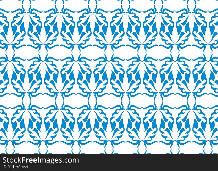 Ottoman style wallpaper pattern and shape