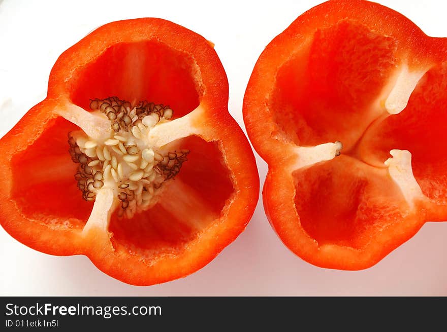 Close up of red peppers.