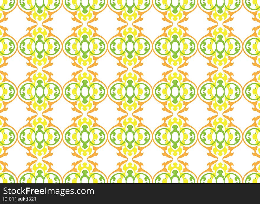 Ottoman style wallpaper pattern and shape