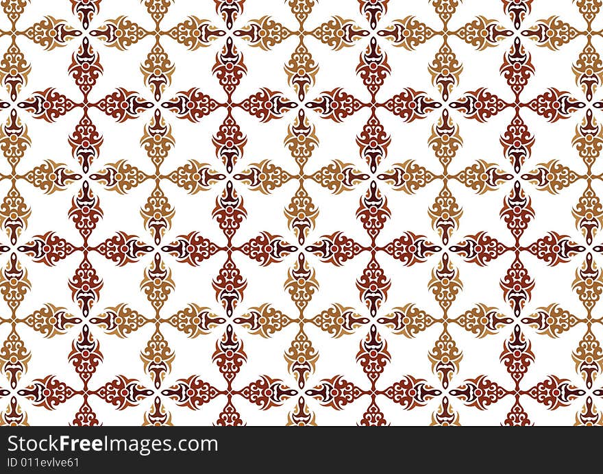 Ottoman style wallpaper pattern and shape