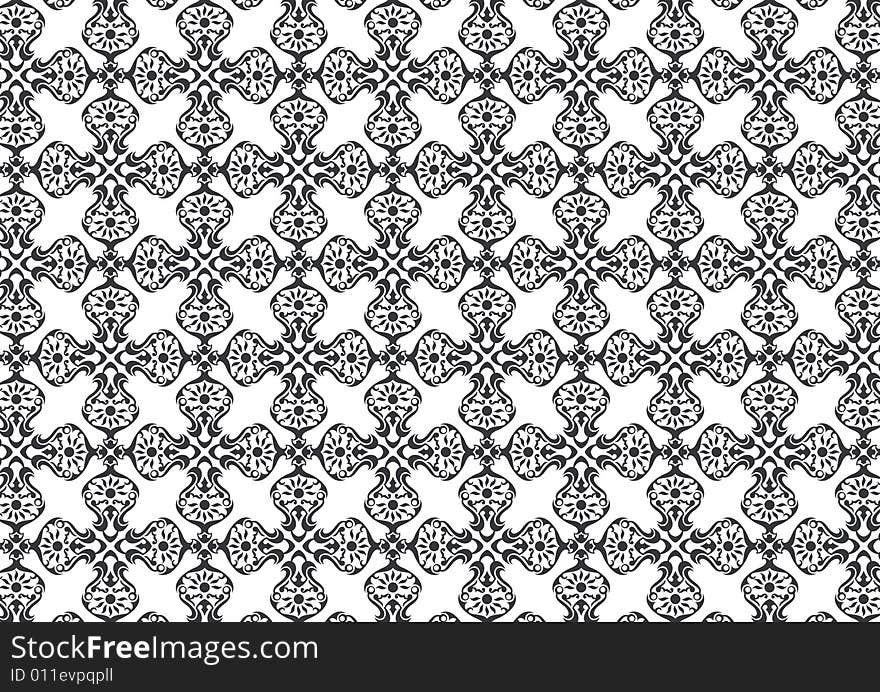 Ottoman style wallpaper pattern and shape